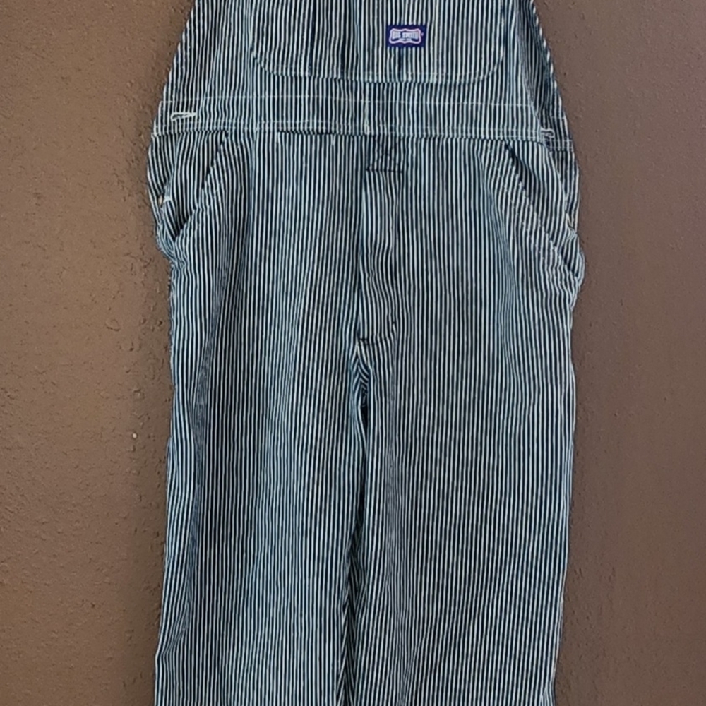 Women's Big Smith Striped Bib Overalls 32x32
